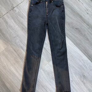 rag & bone Black Skinny Zip-Front Jeans